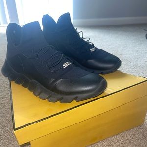 Fendi Mens Black Mesh Running Shoes Size 10